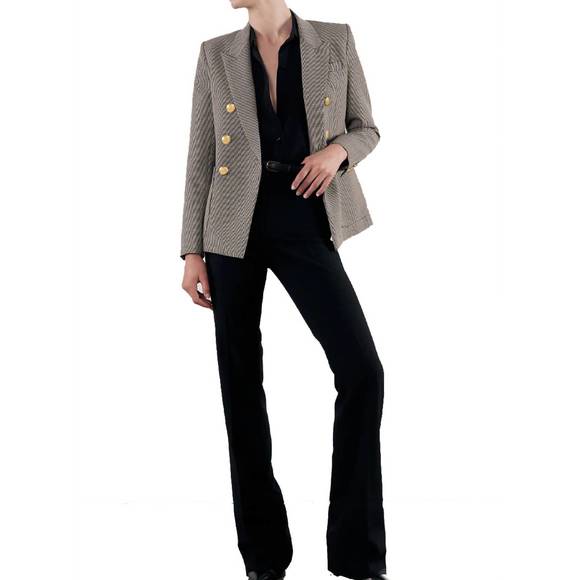 NEW NILI LOTAN arielle high-rise pant in black - Picture 3 of 5